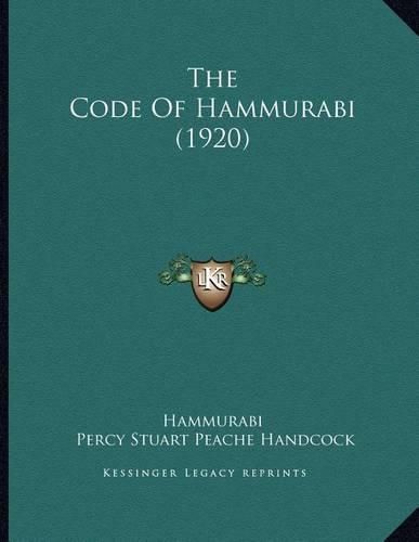 Cover image for The Code of Hammurabi (1920)