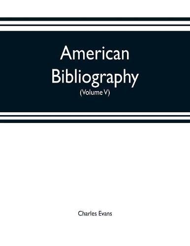 Cover image for American bibliography