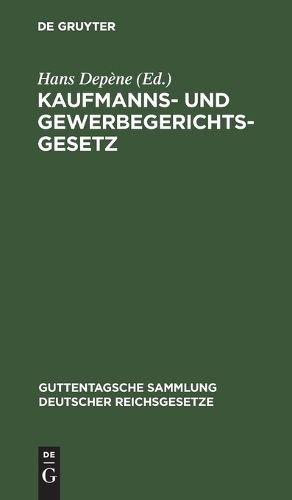 Cover image for Kaufmanns- und Gewerbegerichtsgesetz