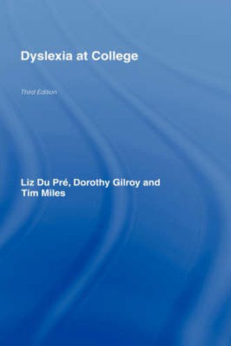 Cover image for Dyslexia at College