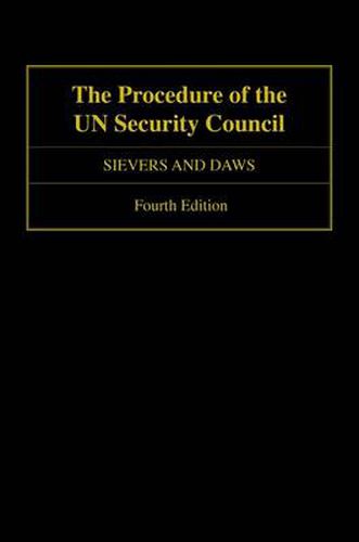 Cover image for The Procedure of the UN Security Council