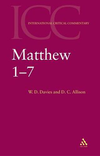 Cover image for Matthew 1-7: Volume 1