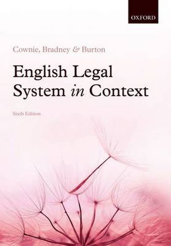 Cover image for English Legal System in Context 6e