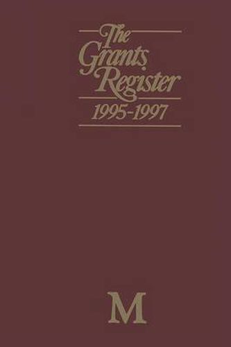 Cover image for The Grants Register 1995-1997