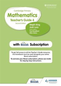 Cover image for Hodder Cambridge Primary Mathematics Teacher's Guide Stage 4 with Boost Subscription