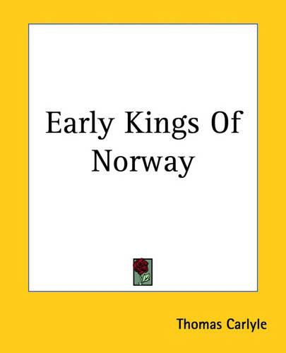 Cover image for Early Kings Of Norway