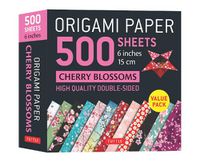 Cover image for Origami Paper 500 Sheets Cherry Blossoms 6  (15 CM): Tuttle Origami Paper: High-Quality Double-Sided Origami Sheets Printed with 12 Different Patterns (Instructions for 6 Projects Included)