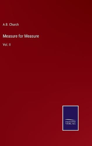 Cover image for Measure for Measure: Vol. II
