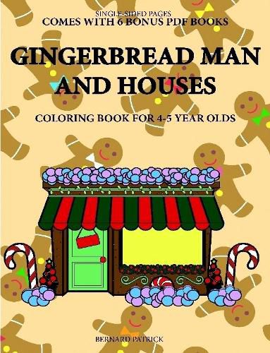 Cover image for Coloring Book for 4-5 Year Olds (Gingerbread Man and Houses)