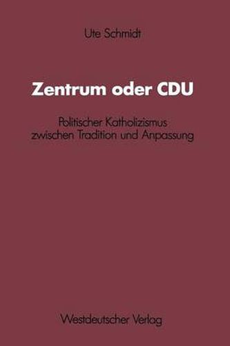 Cover image for Zentrum Oder Cdu