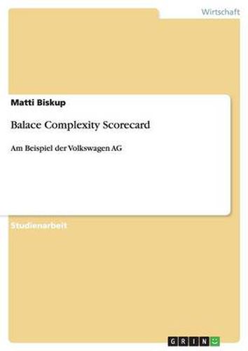 Cover image for Balace Complexity Scorecard: Am Beispiel der Volkswagen AG