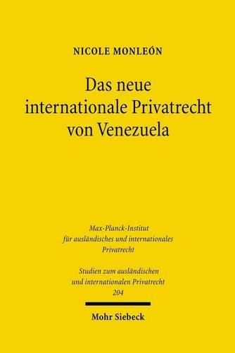 Cover image for Das neue internationale Privatrecht von Venezuela: Unter besonderer Berucksichtigung des Wohnsitzes