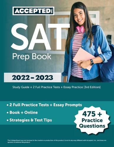 Cover image for SAT Prep Book 2022-2023: Study Guide + 2 Full Practice Tests + Essay Practice [3rd Edition]