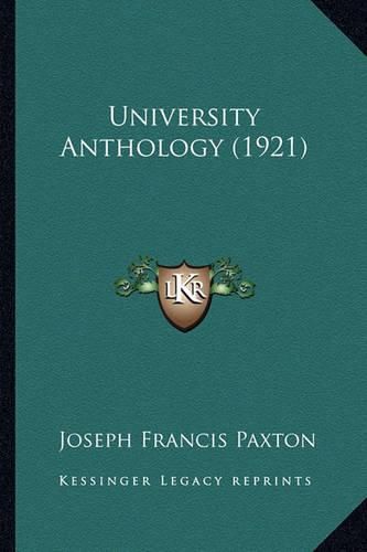 Cover image for University Anthology (1921)