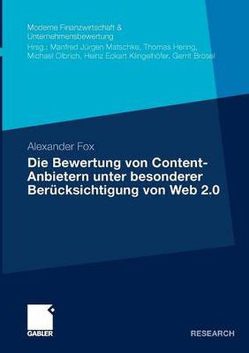 Cover image for Die Bewertung Von Content-Anbietern Unter Besonderer Berucksichtigung Von Web 2.0