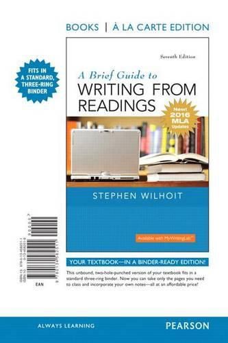 Cover image for Brief Guide to Writing from Readings, A, MLA Update Edition