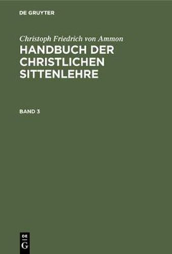 Cover image for Handbuch der christlichen Sittenlehre