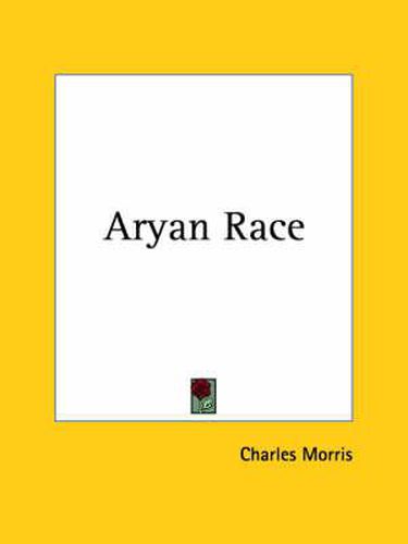 Cover image for Aryan Race (1888)