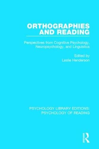 Cover image for Orthographies and Reading: Perspectives from Cognitive Psychology, Neuropsychology, and Linguistics