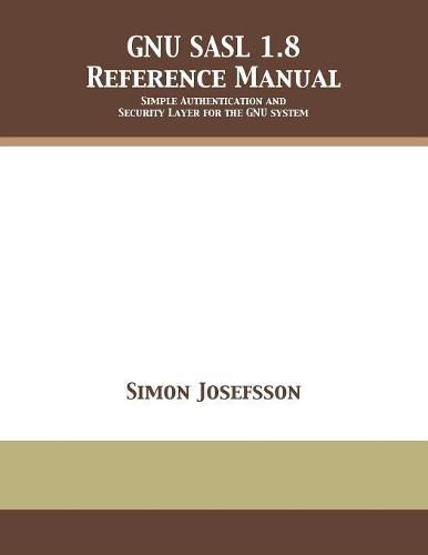 Cover image for GNU SASL 1.8 Reference Manual