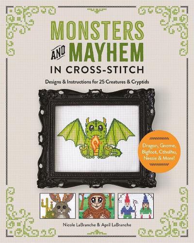 Cover image for Monsters and Mayhem in Cross-Stitch