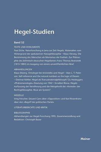 Hegel-Studien / Hegel-Studien Band 32 (1997)