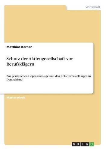 Cover image for Schutz Der Aktiengesellschaft VOR Berufsklagern
