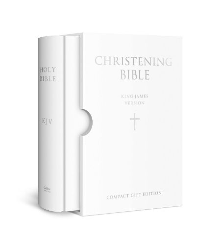 Cover image for HOLY BIBLE: King James Version (KJV) White Compact Christening Edition