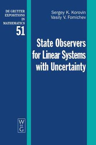 Cover image for State Observers for Linear Systems with Uncertainty