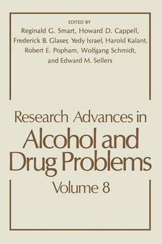 Research Advances in Alcohol and Drug Problems