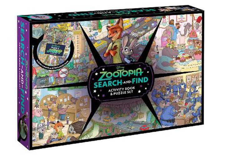 Cover image for Zootopia: Search-and-Find Activity Book and Puzzle Set (Disney: 200 Pieces)