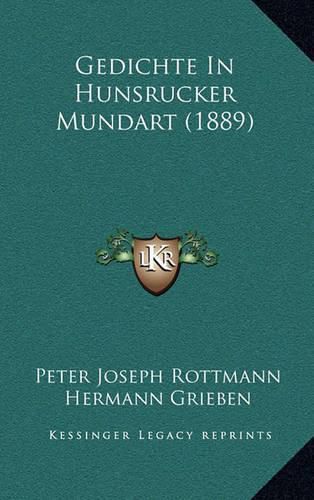 Cover image for Gedichte in Hunsrucker Mundart (1889)