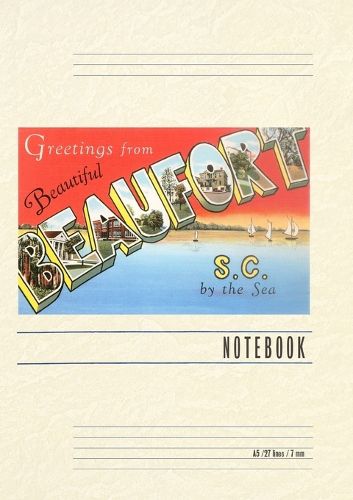 Cover image for Vintage Lined Notebook Greetings from Beaufort