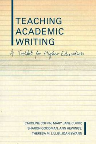 Cover image for Teaching Academic Writing: A Toolkit for Higher Education