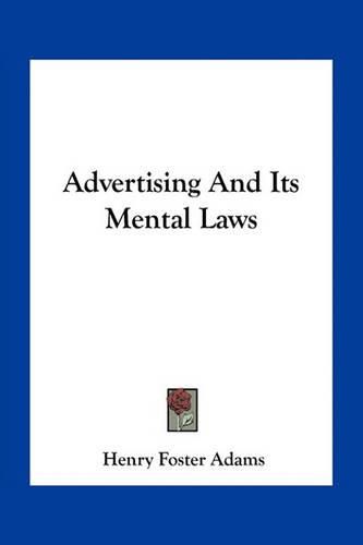Cover image for Advertising And Its Mental Laws