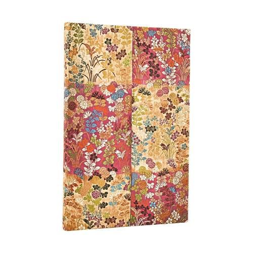 Cover image for 2026 Kara-ori Pink (Japanese Kimono) Maxi 12-month Horizontal Hardcover Flexi Dayplanner 2026 (Elastic Band Closure)