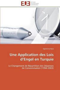 Cover image for Une application des lois d engel en turquie