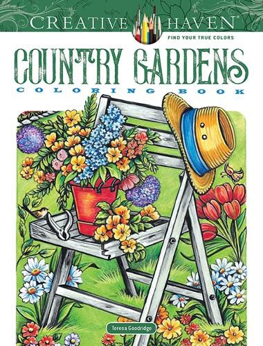 Cover image for Creative Haven Country Gardens Coloring Book