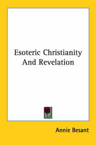 Cover image for Esoteric Christianity and Revelation