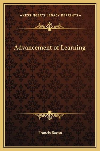 Cover image for Advancement of Learning