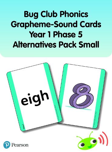 Cover image for Bug Club Phonics Grapheme-Sound Cards Year 1 Phase 5 Alternatives Pack (Small)