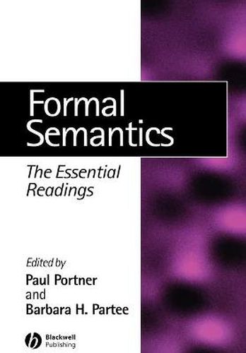 Cover image for Formal Semantics: The Essential Readings