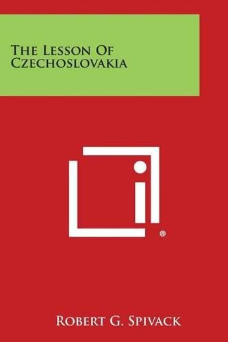 Cover image for The Lesson of Czechoslovakia