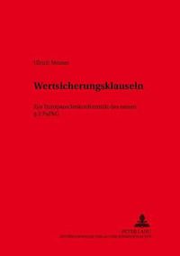 Cover image for Wertsicherungsklauseln: Zur Europarechtskonformitaet Des Neuen  2 Papkg