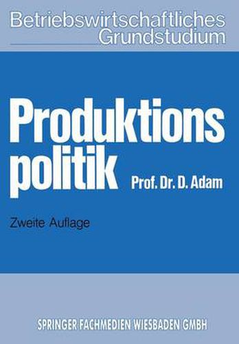 Cover image for Produktionspolitik