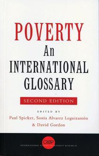 Cover image for Poverty: An International Glossary