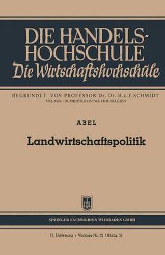 Cover image for Landwirtschaftspolitik