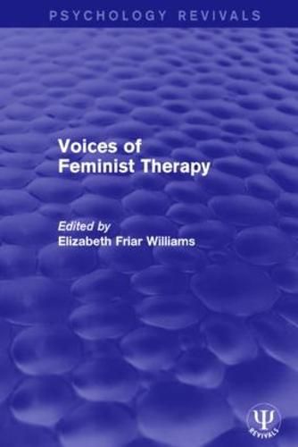 Cover image for Voices of Feminist Therapy