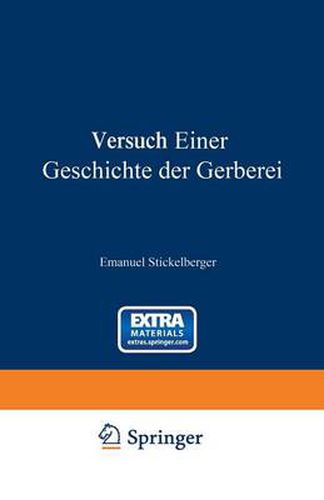 Cover image for Versuch Einer Geschichte Der Gerberei