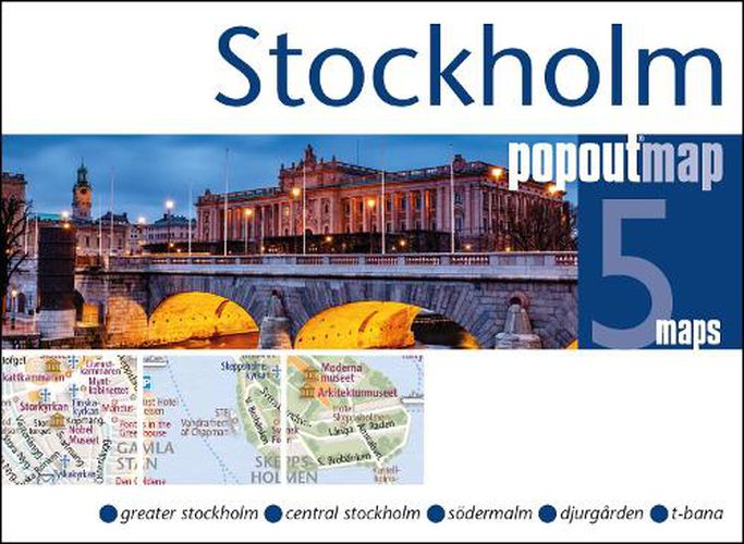 Cover image for Stockholm PopOut Map: Handy, pocket size, pop-up map of Stockholm